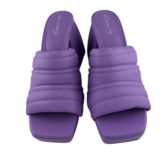 Circus NY Sam Edelman Marlie Platform Block Heel Purple Heel Slide 7.5M NWOB - Picture 2 of 5